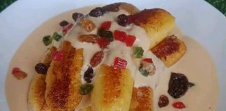 Pisang Mentega Dengan Sos Kastard