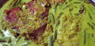 Masak Lemak Cili Padi Ikan Merah Dengan Buncis