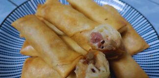 Resipi Popia Karbonara. Penuh Rasa Lemak Berkrim