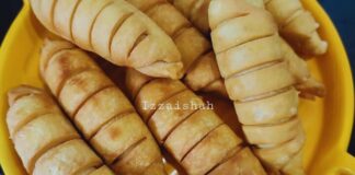 Dah siap semua, panaskan minyak dan bolehlah goreng. Api perlahan je tau supaya masak sekata luar dan dalam. Siap.