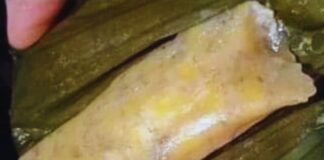 Lepat Pisang Inti Kelapa. Kombinasi Rasa Manis Dan Lemak Yang Sedap