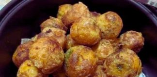 Bebola Bergedil Ayam, Saiz Comel Sedap Dimakan Dengan Soto