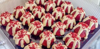 Mini Cup Red Velvet Keju Leleh. Cantik Dipandang, Sedap Dimakan