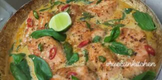 Tomyam salmon yang sedap berlemak