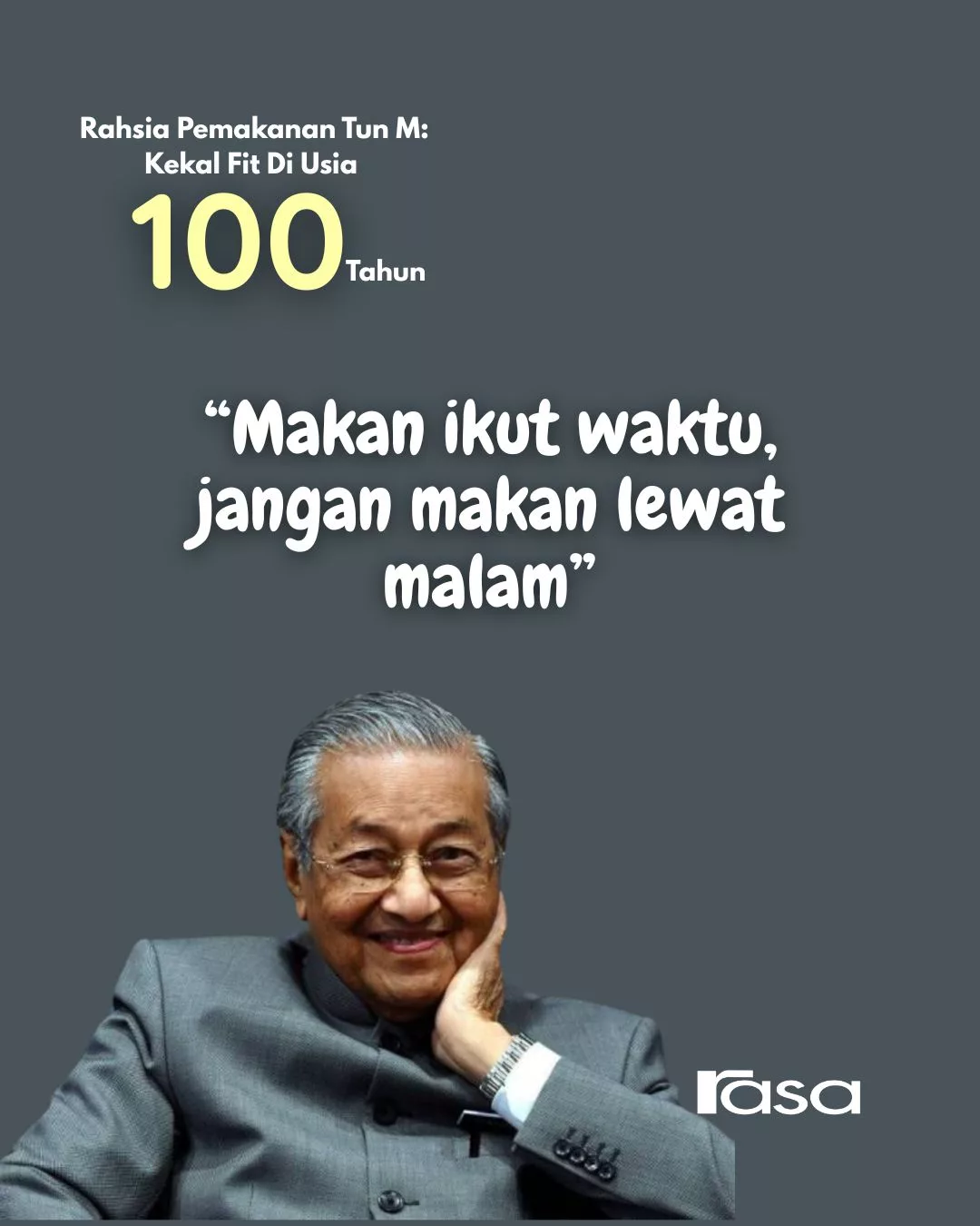 Tun M 100 Tahun: Rahsia Makan Dan Hidup Kekal Fit Usia Seabad