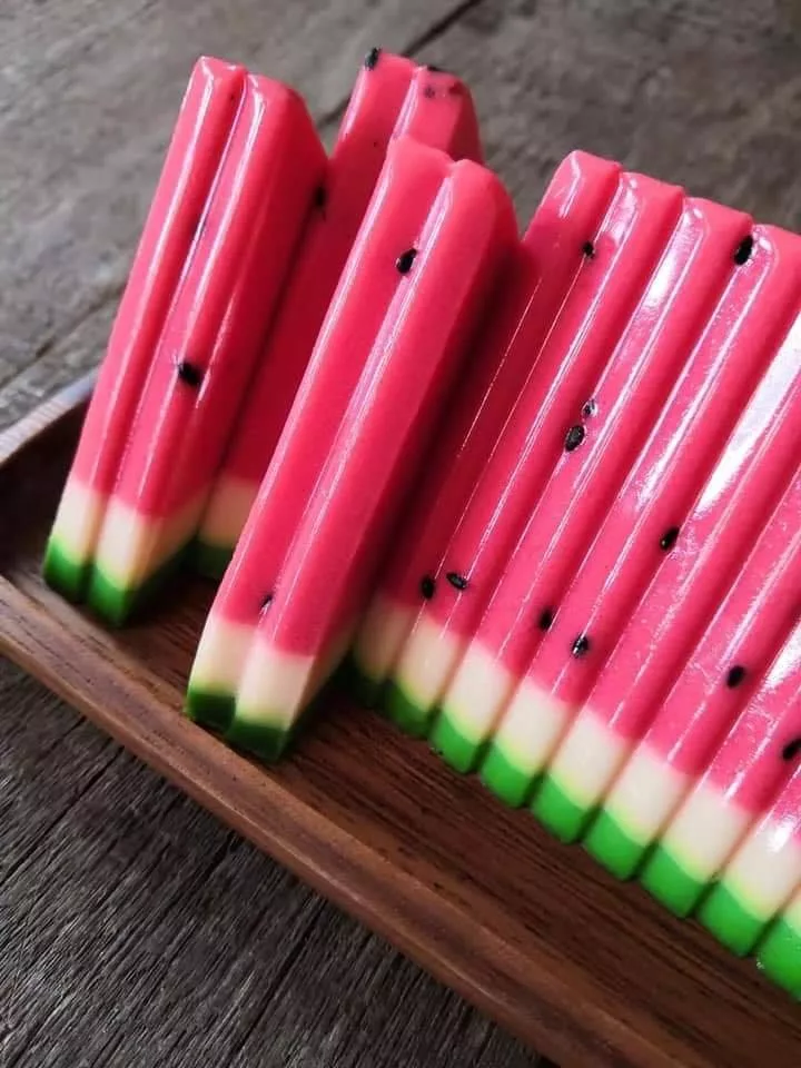 Resipi Puding Tembikai Mudah. Cantik & Sedap!