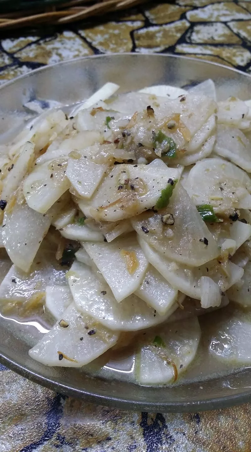 Lobak Putih Tumis, Lauk Ringkas Kaya Khasiat. Bagus Untuk Ibu Dalam Pantang Tambah Susu