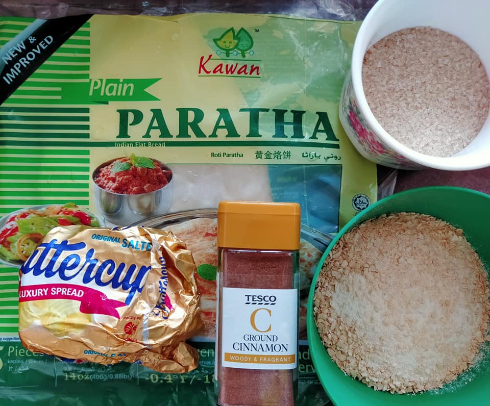 Cara Buat Cinnamon Roll Paling Senang, Guna Roti Paratha Saja