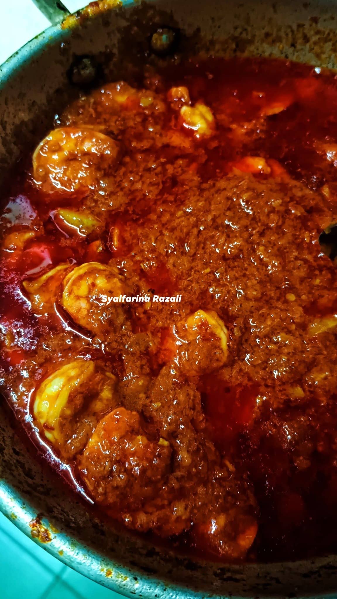 Resipi Sambal Tempoyak Merah, Letak Udang & Petai Lagi Beria Makan