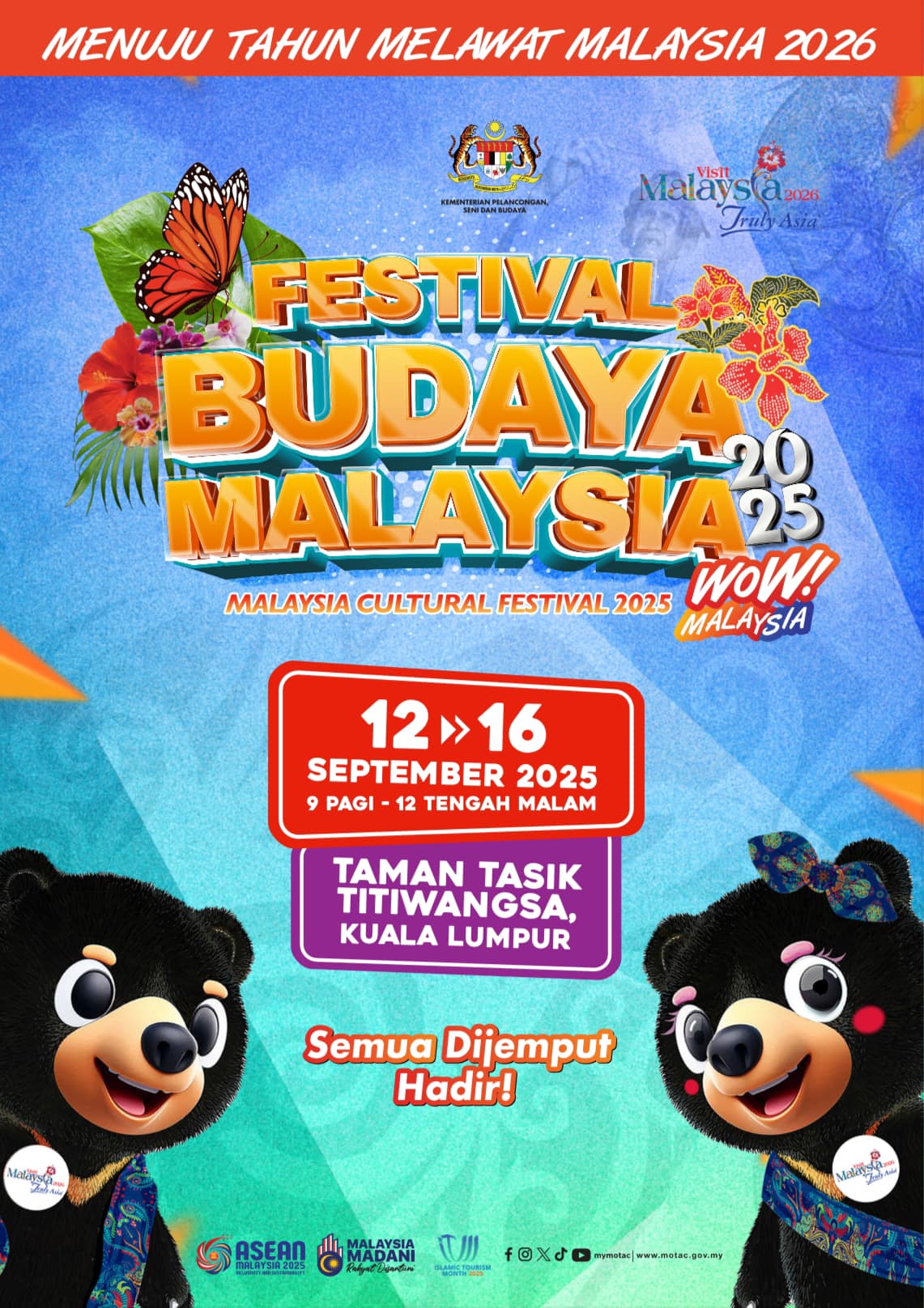 Festival Budaya Malaysia 2025, 5 Hari Penuh Warna, Irama & Rasa di Taman Tasik Titiwangsa