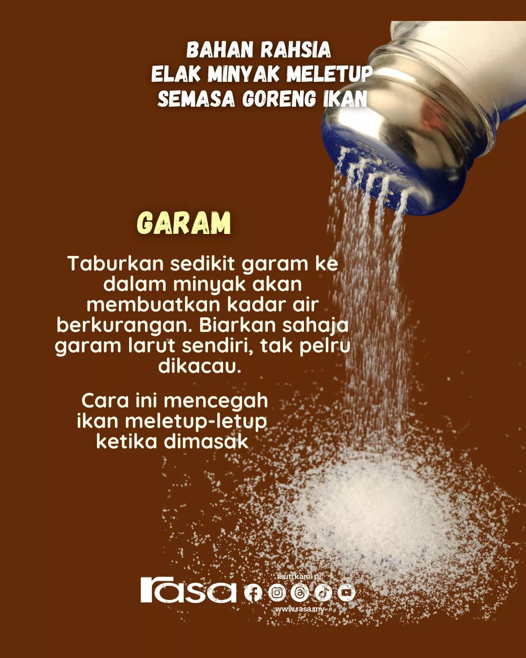 Minyak Tak Meletup Dah! 6 Bahan Rahsia Elak Minyak Merecik Ketika Goreng Ikan