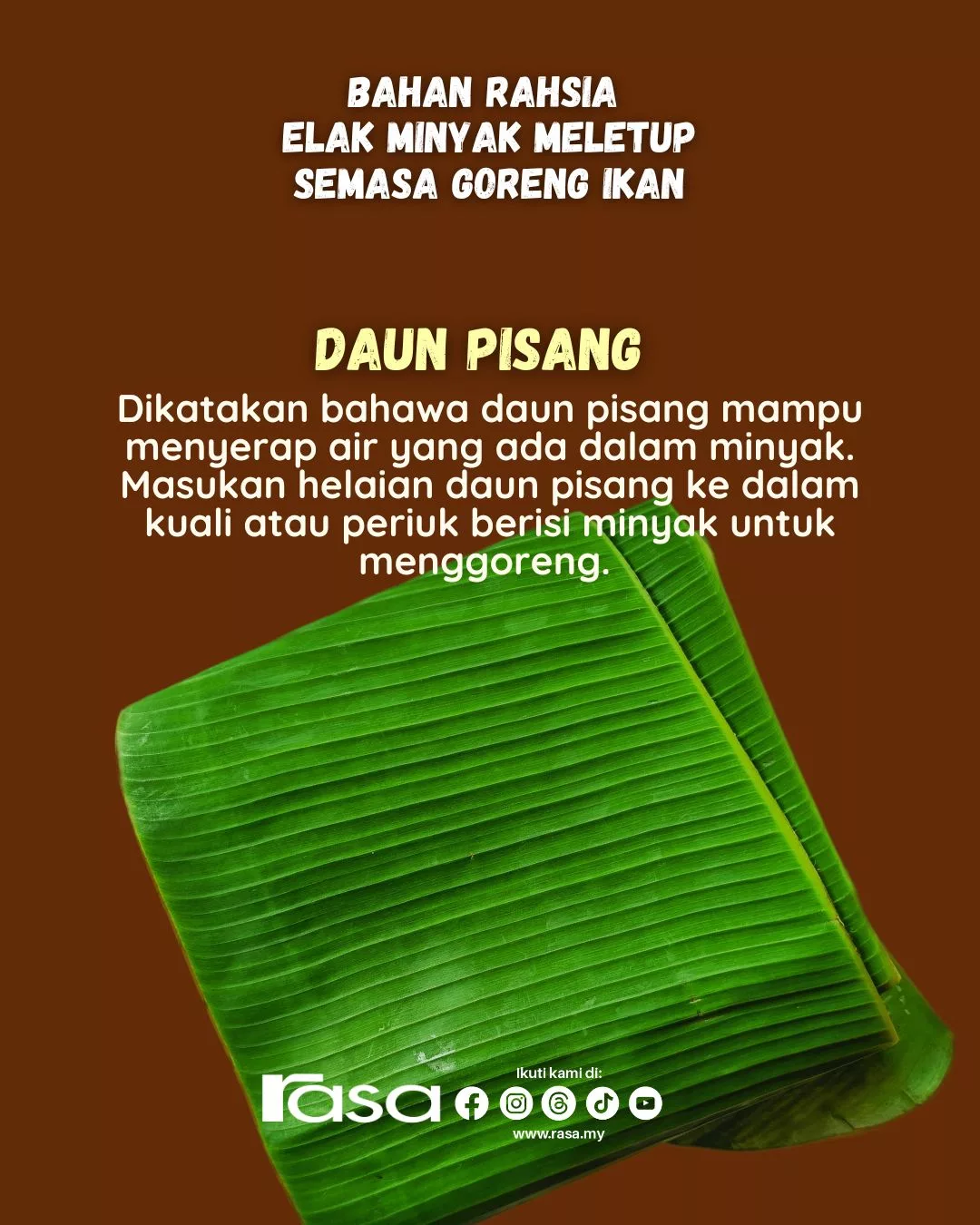 Minyak Tak Meletup Dah! 6 Bahan Rahsia Elak Minyak Merecik Ketika Goreng Ikan