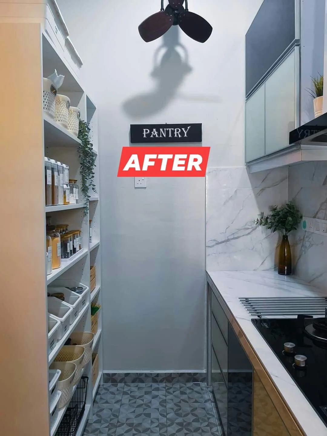 Buat Sendiri Pantri Dapur Guna 2 Rak Saja. Kemas & Jimat!