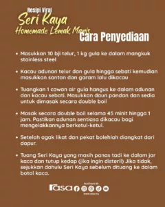 Resipi Seri Kaya Homemade Lemak Manis, Warisan Ibu Paling Wangi & Lembut 11 Resipi Seri Kaya Homemade Lemak Manis, Warisan Ibu Paling Wangi & Lembut