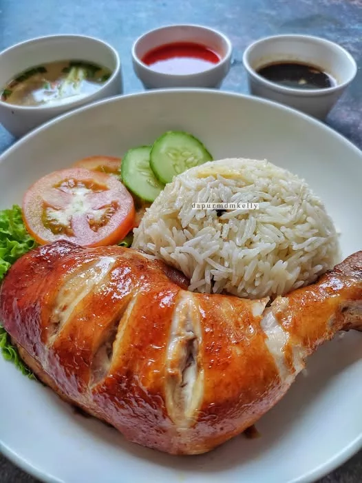 Resipi Nasi Ayam Bakar Sedap dan Mudah, Butter & Minyak Bijan Rahsia Buat Ayam Juicy!