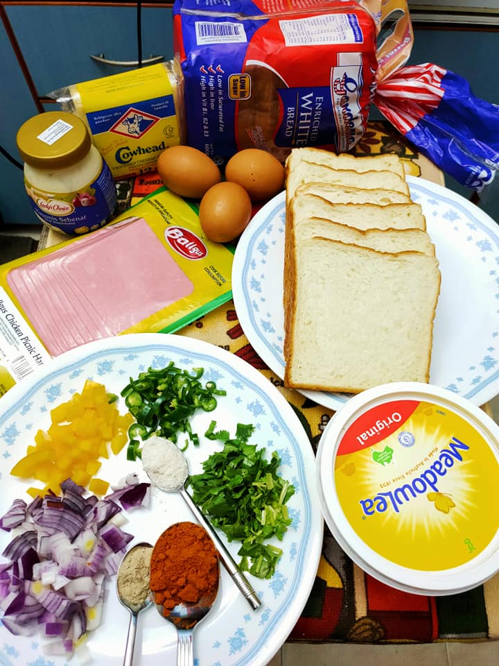Bread Omelette Chicken Ham: Resipi Sedap & Power Yang Buat Mak Mertua Request Lagi!
