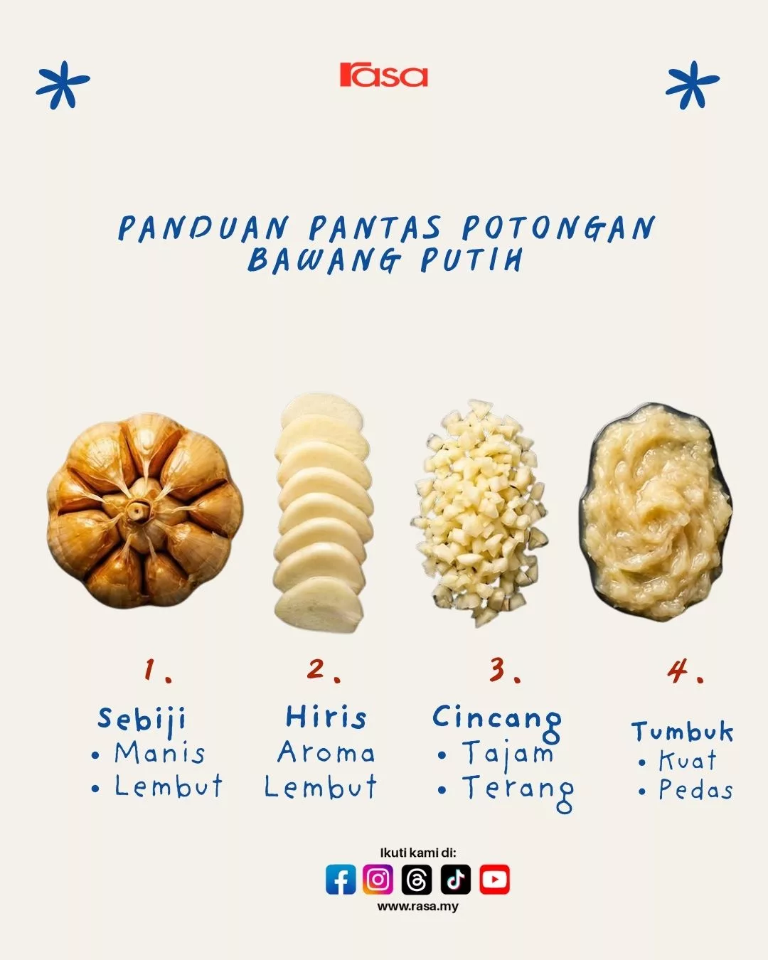 Cara Potong Bawang Putih: Rahsia Hebat Yang Mengubah Rasa Masakan Anda