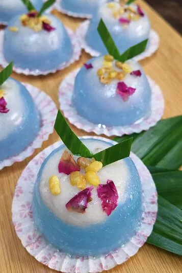 Resipi KHANOM LEUM KLEUM Sukatan Cawan, Pencuci Mulut Thailand Popular Lembut Manis Berlemak!