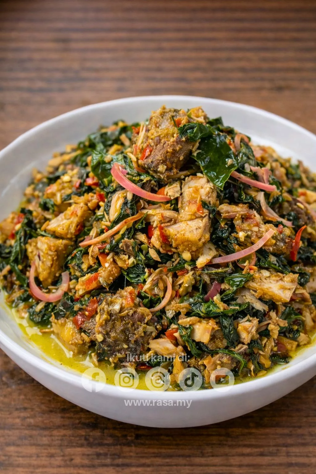 sambal ikan tongkol pucuk ubi
