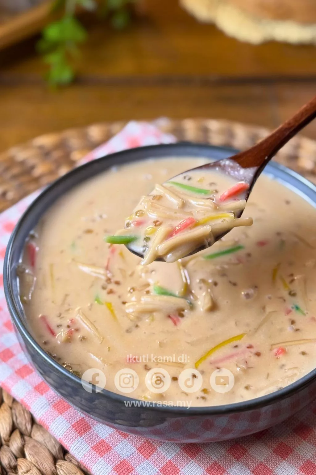 Bubur Chacha Bersagu Lemak Berkrim & Kenyal. Resipi Mudah Confirm Licin