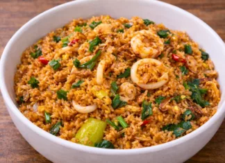 Nasi Goreng Seafood Sotong Paling Padu, Guna Perencah Segera Tapi Rasa Macam Restoran