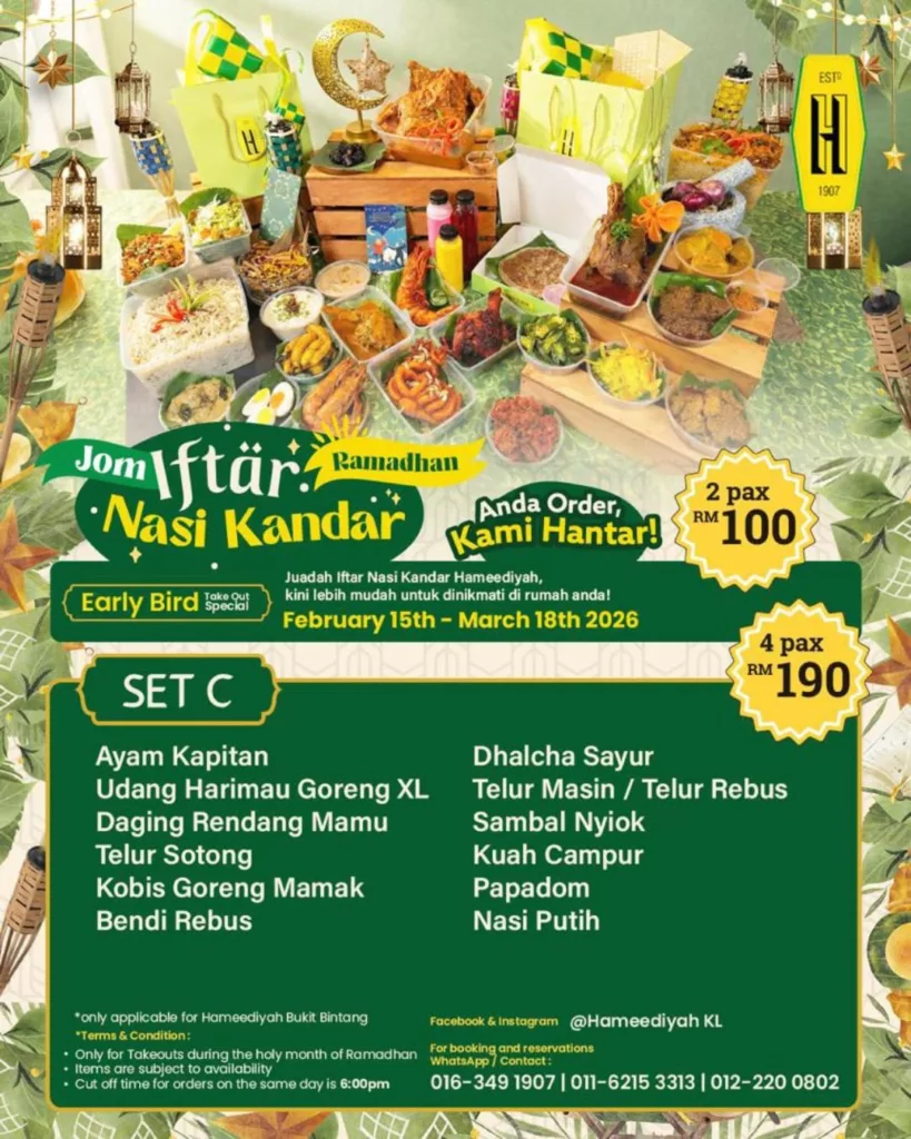 Raikan Ramadan & Aidilfitri Bersama Hameediyah, Dari Iftar Nasi Kandar Hingga Pakej Open House Eksklusif