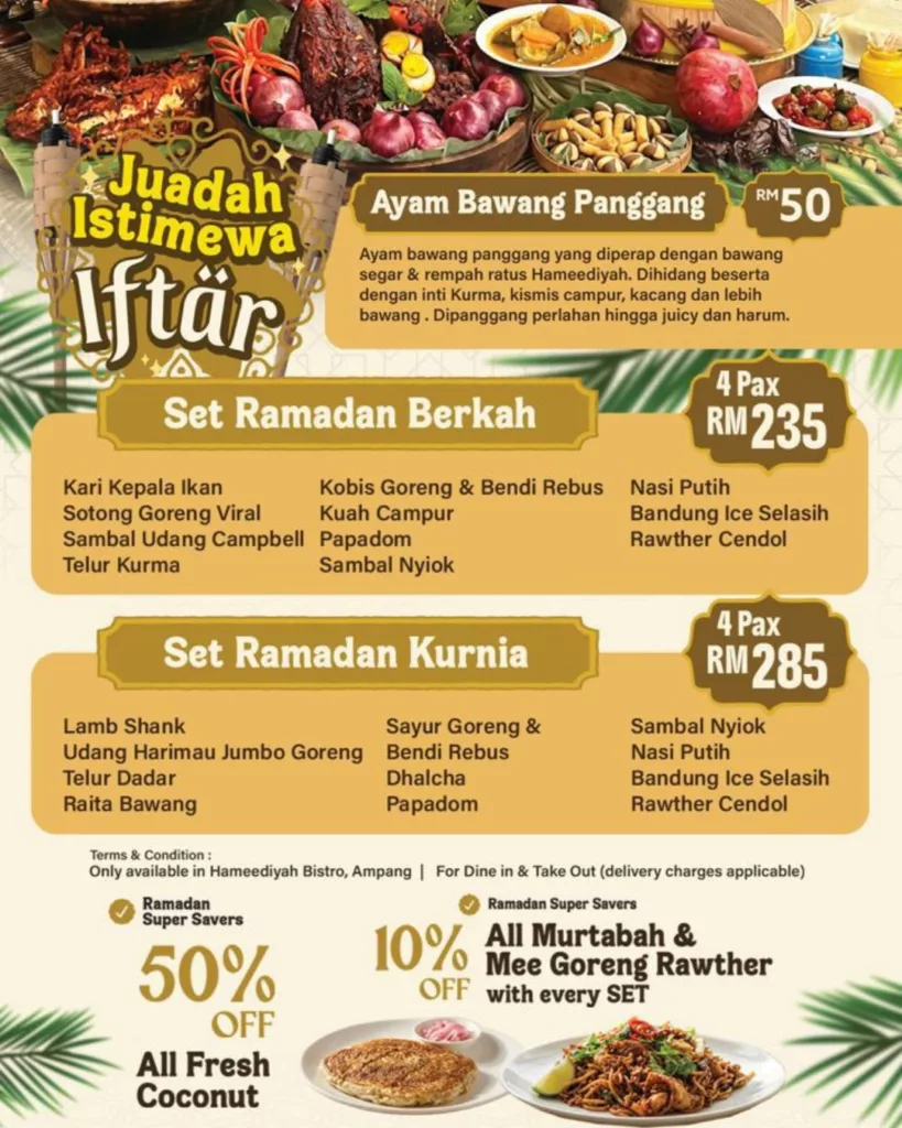 Raikan Ramadan & Aidilfitri Bersama Hameediyah, Dari Iftar Nasi Kandar Hingga Pakej Open House Eksklusif