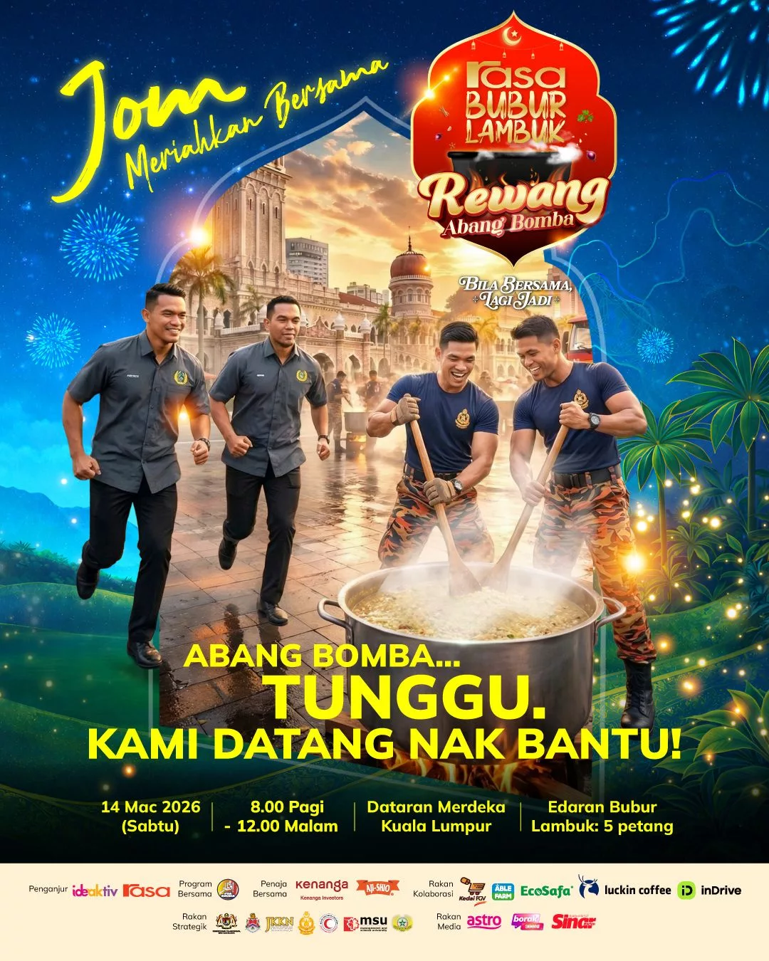 RASA Bubur Lambuk Rewang Abang Bomba 2026 Bakal Pecah Rekod Malaysia Dengan 16,000 Pek Bubur Lambuk