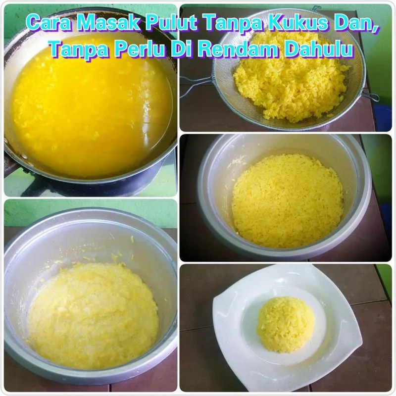 Pulut Kuning Tanpa Kukus Paling Mudah. Cara Cepat & Jimat Masa Confirm Jadi!