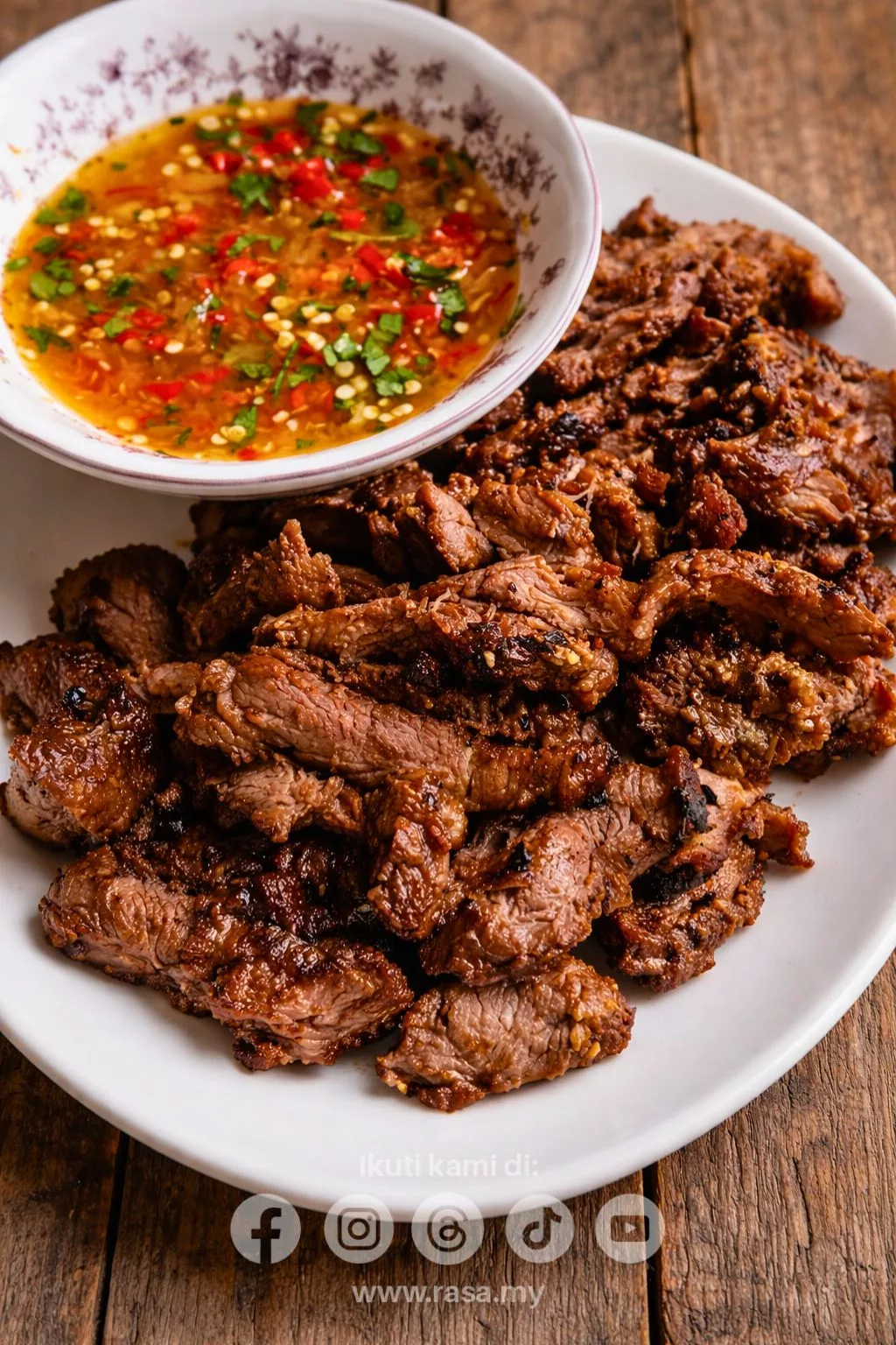 Daging Bakar Thai Paling Sedap & Juicy. Resipi Mudah, Confirm Terliur!