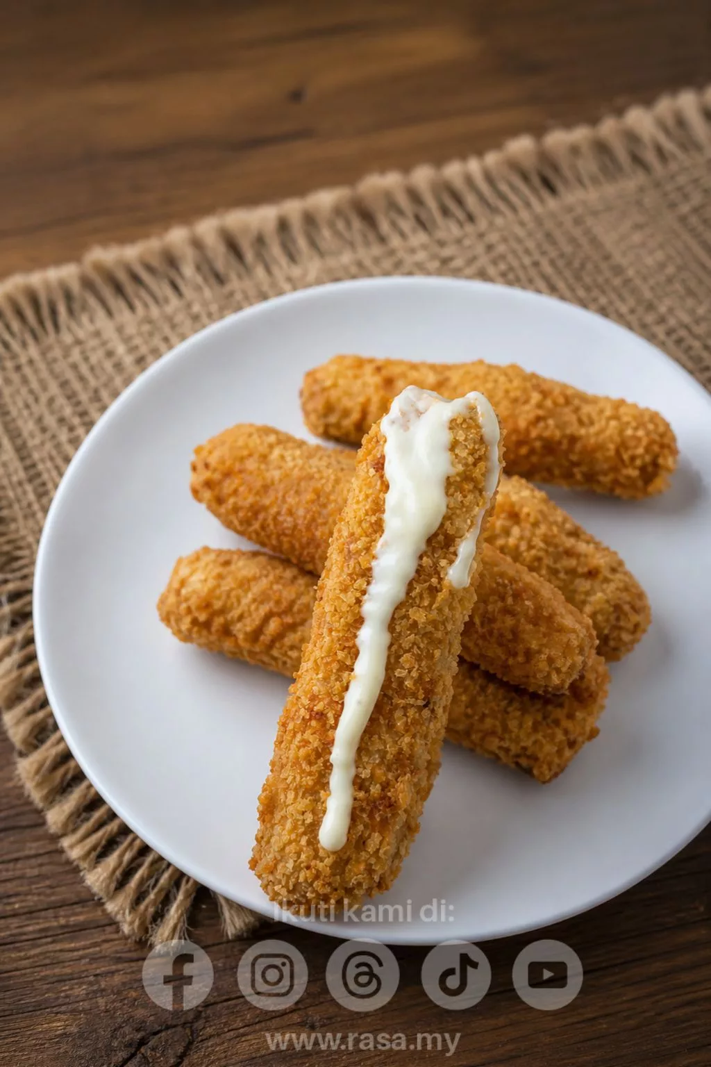 Chikuro Ayam Cheese Meleleh Paling Sedap & Crispy. Resepi Viral Wajib Cuba!