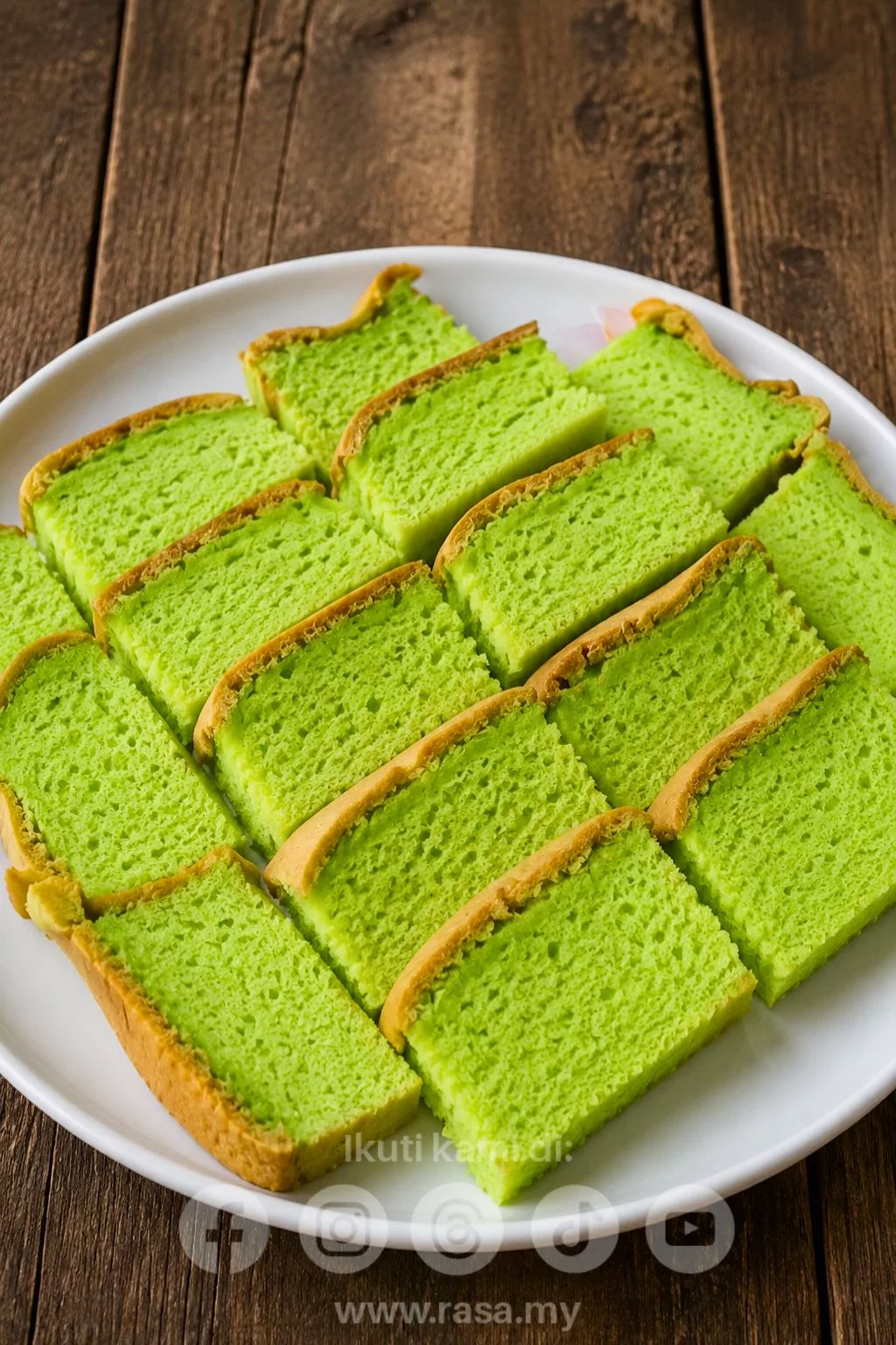 Cara Buat Kek Span Pandan Gebu & Lembut, Resipi Mudah Confirm Jadi
