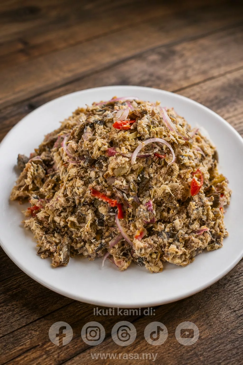Kerabu Jantung Pisang Santan Paling Sedap, Pedas Manja & Sangat Membuka Selera