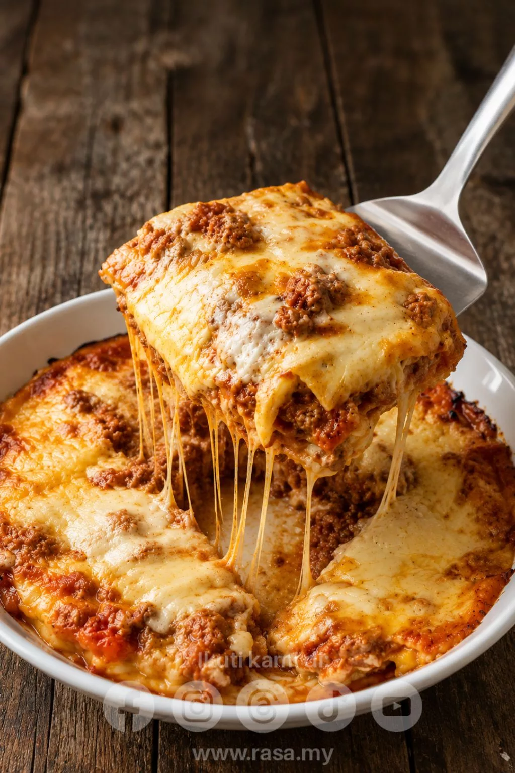 Lasagna Daging Homemade Paling Sedap, Mudah & Tak Guna Sos Segera