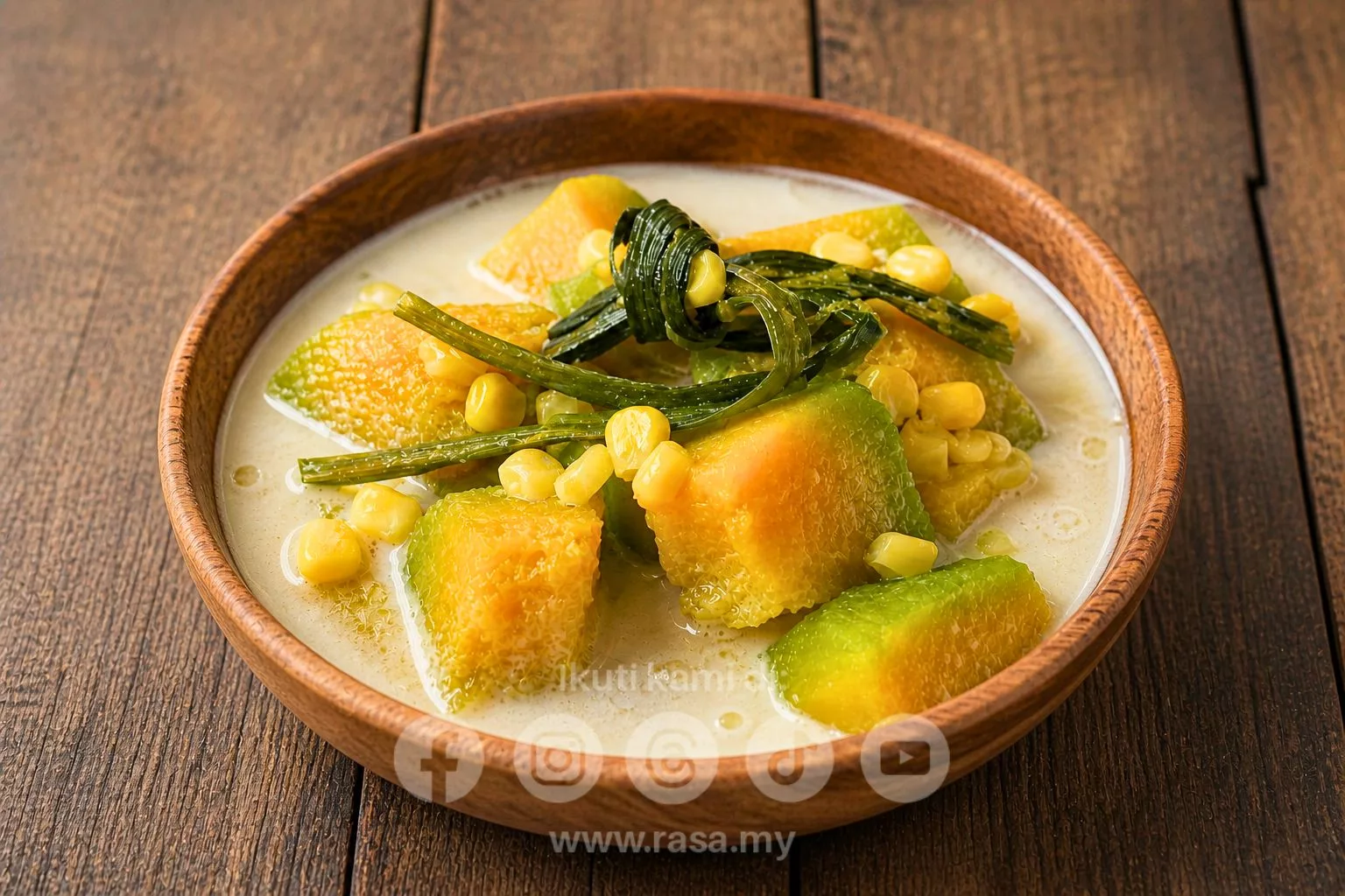 Pengat Labu Jagung Manis Paling Sedap & Berlemak, Resipi Tradisional Buat Rasa “Homey”