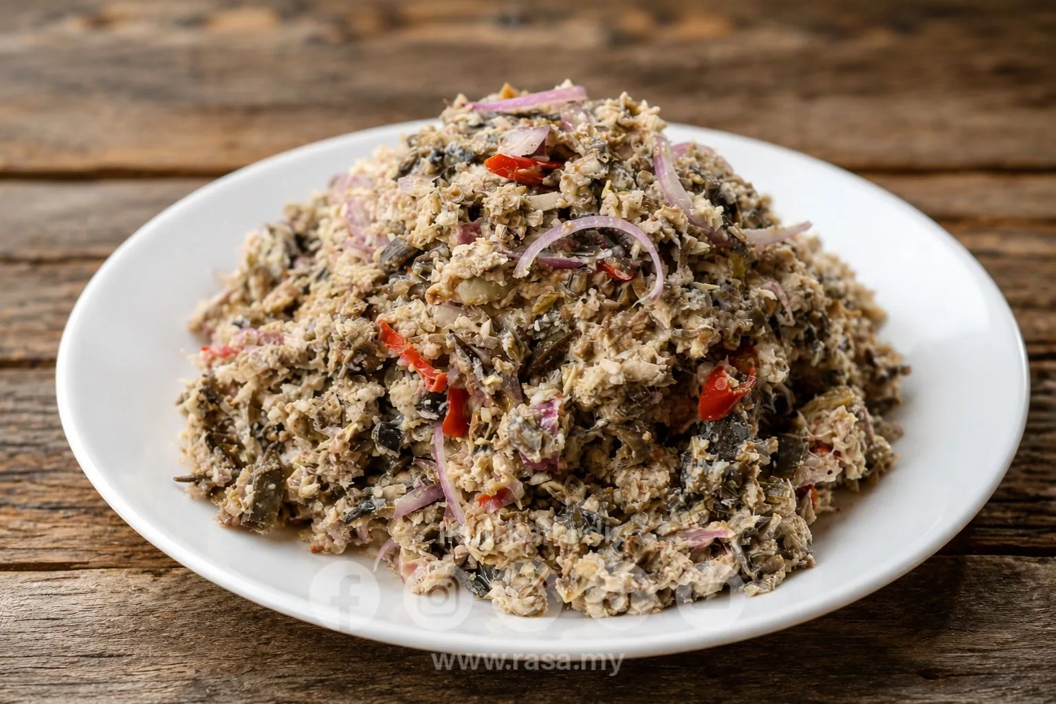 Kerabu Jantung Pisang Santan Paling Sedap, Pedas Manja & Sangat Membuka Selera