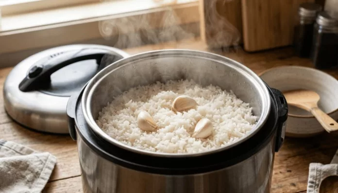 masak nasi bawang putih