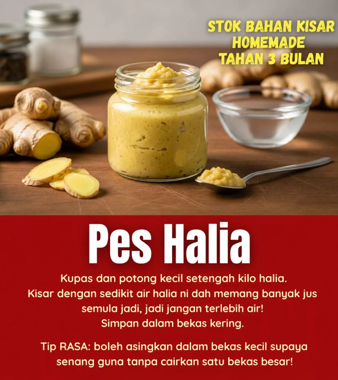 Rahsia Dapur Mak-Mak: Stok Bahan Kisar Homemade Tahan 3 Bulan, Jimat Masa & Wangi Macam Baru Kisar! 13 Rahsia Dapur Mak-Mak: Stok Bahan Kisar Homemade Tahan 3 Bulan, Jimat Masa & Wangi Macam Baru Kisar!