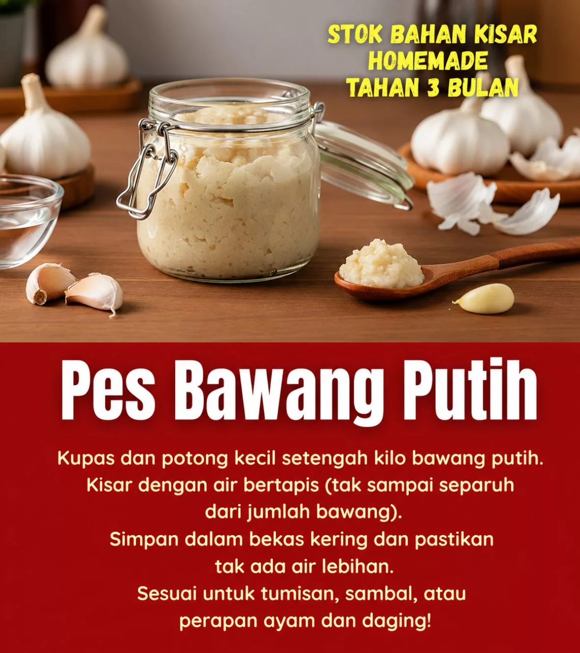 Rahsia Dapur Mak-Mak: Stok Bahan Kisar Homemade Tahan 3 Bulan, Jimat Masa & Wangi Macam Baru Kisar! 12 Rahsia Dapur Mak-Mak: Stok Bahan Kisar Homemade Tahan 3 Bulan, Jimat Masa & Wangi Macam Baru Kisar!