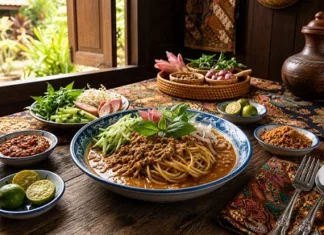 Resipi Authentik Laksa Johor Paling Sedap Kuah Pekat, Guna Isi Ikan Parang