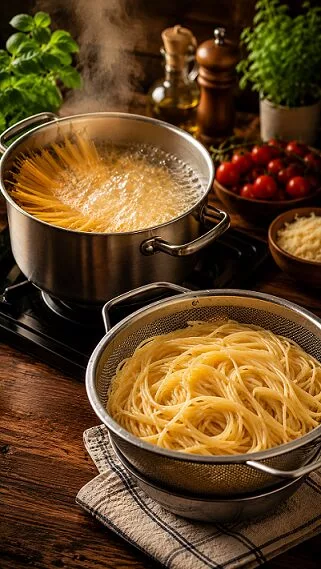 Spageti Al Dente,Teknik Betul Rebus Pasta Supaya Sos Melekat & Tak Kembang 4 Spageti Al Dente,Teknik Betul Rebus Pasta Supaya Sos Melekat & Tak Kembang