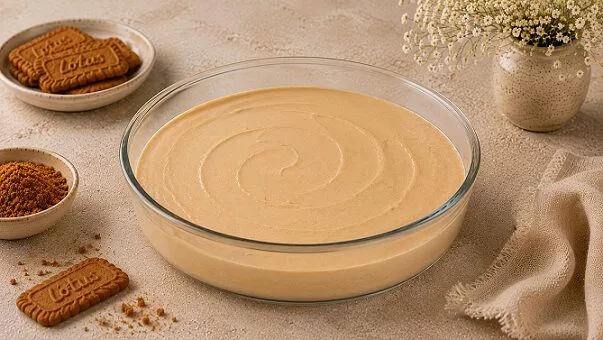 Resipi No-Bake Lotus Biscoff Cheesecake Mudah & Sedap, Tak Perlu Oven & Confirm Jadi!