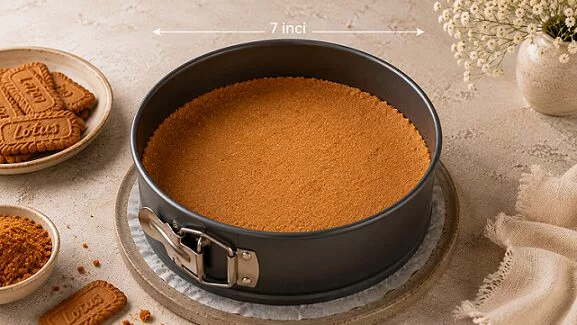 Resipi No-Bake Lotus Biscoff Cheesecake Mudah & Sedap, Tak Perlu Oven & Confirm Jadi!