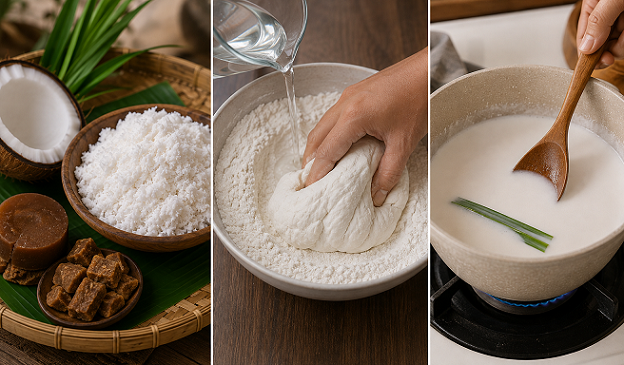 Cara Buat Kuih Sopang, Kuih Tradisional Negeri Sembilan Yang Lembut, Kenyal & Lemak Manis