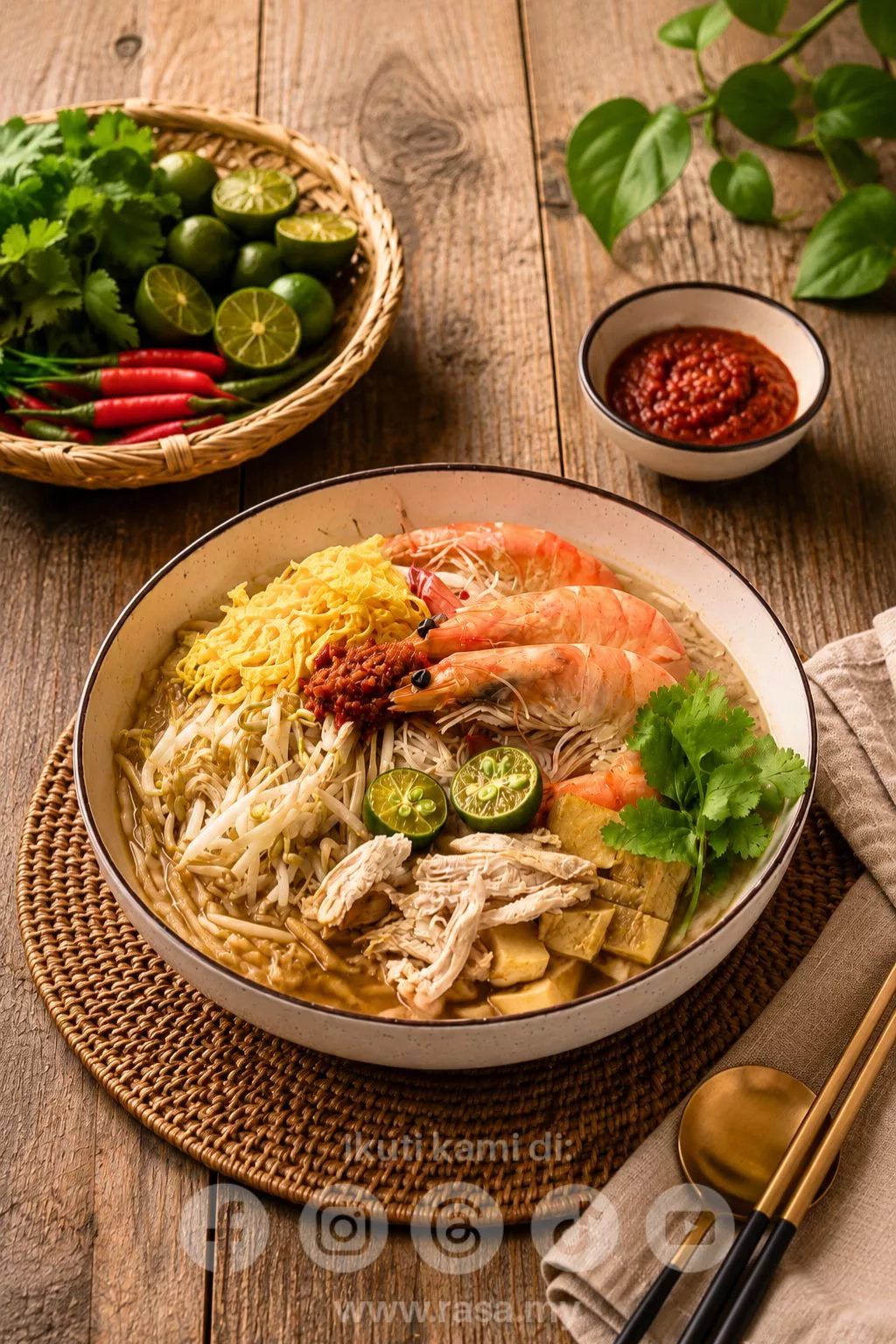 Laksa Sarawak Asli Paling Sedap, Kuah Pekat & Beraroma Memang Padu 4 laksa sarawak