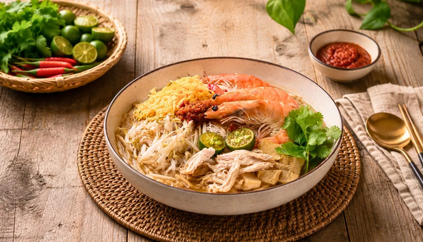 Laksa Sarawak Asli Paling Sedap, Kuah Pekat & Beraroma Memang Padu