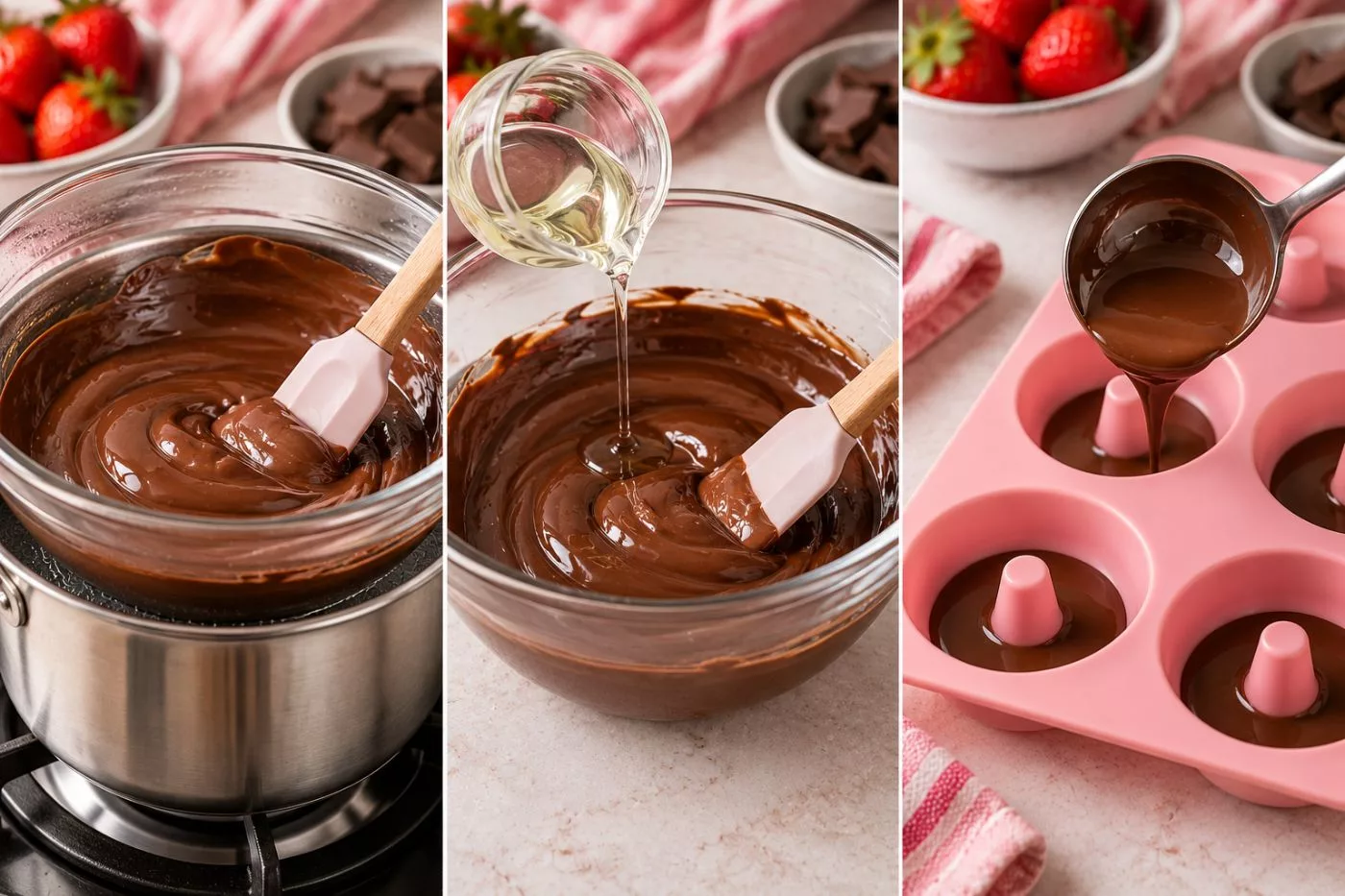 Donut Strawberi Coklat, Resipi No-Bake Menakjubkan Guna Buah Segar 5 Donut Strawberi Coklat, Resipi No-Bake Menakjubkan Guna Buah Segar