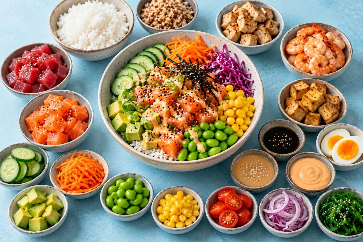 Poke Bowl: Hidangan Menarik, Segar & Mudah Dibuat Di Rumah 3 Poke Bowl: Hidangan Menarik, Segar & Mudah Dibuat Di Rumah