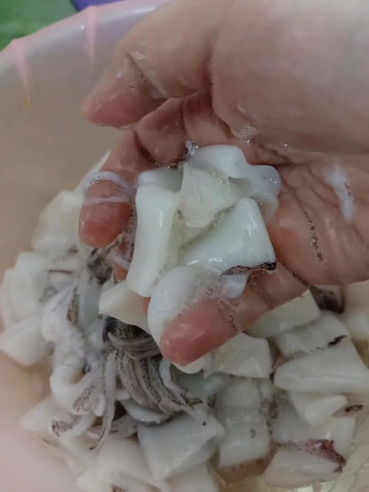 Tip Masak Sotong Jadi Pejal & Tak Berair, Ramas Dengan Garam